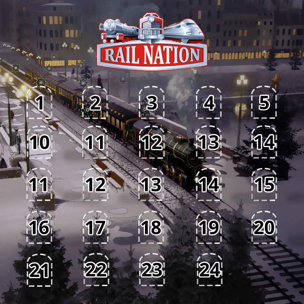 Rail Nation Adventskalender 1.24. Dezember 2022 Rail Nation